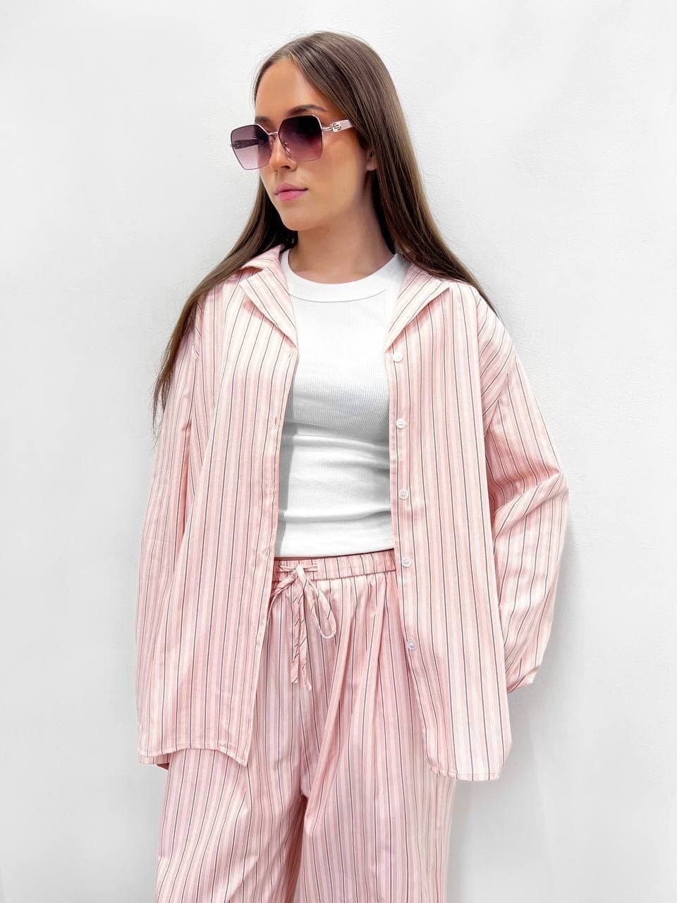 Костюм с брюками Miss Diva 50652 в полоску