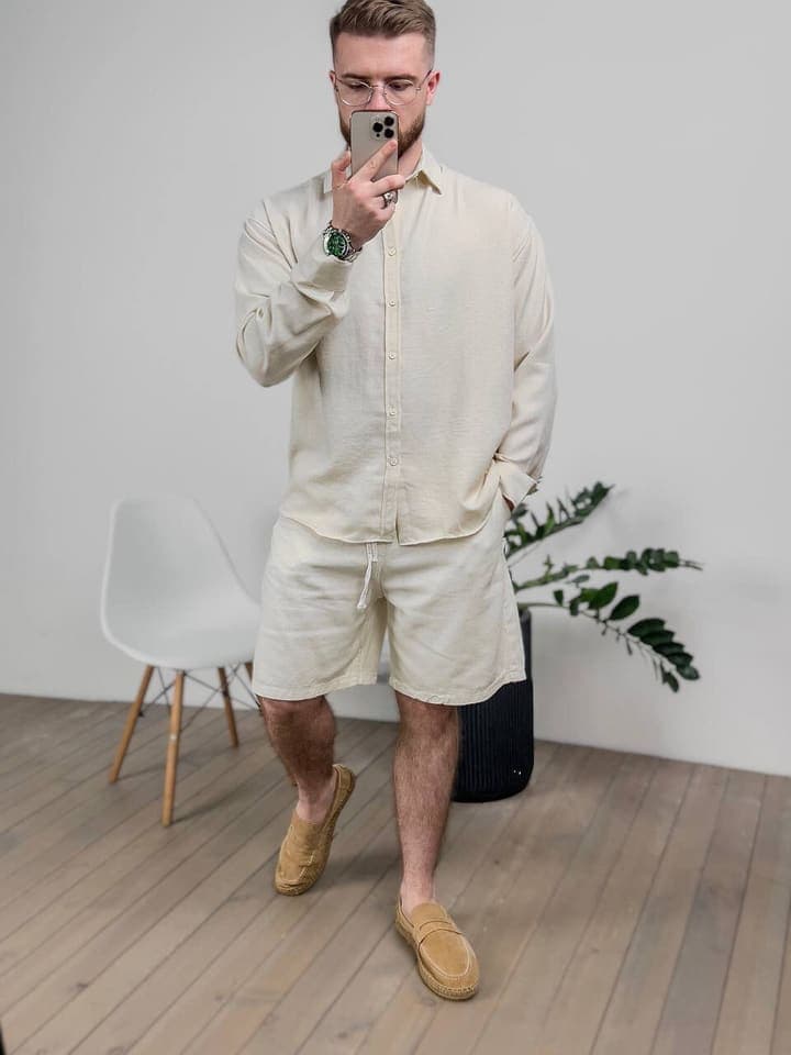 Джинсовые шорты WE11 2973-2 текстурные