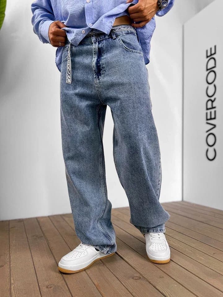 Джинсы Denim Republic 7208 baggy с ремнем