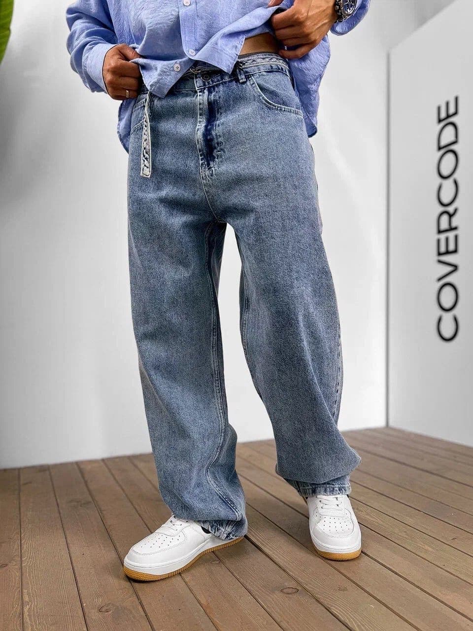 Джинсы Denim Republic 7208 baggy с ремнем