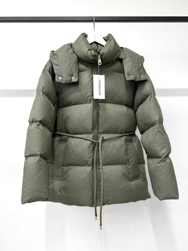 Куртка W 6031 дутая с поясом