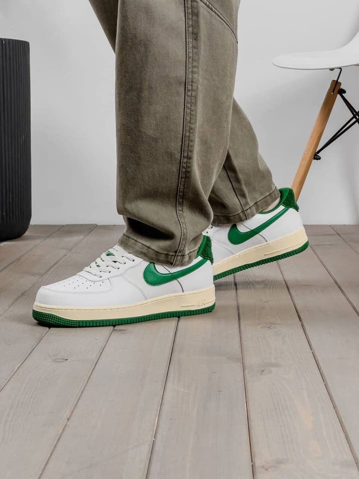 Кроссовки Nike AF DO131 белый-зеленый текстиль